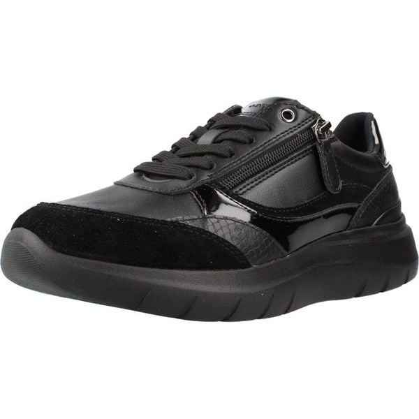 Buty GEOX D PLUMMERY Czarny. Czarne trekkingi Geox, z syntetyku, na fitness i siłownię. Za 328.99 zł.