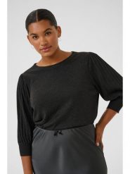 KAFFE curve Sweter w kolorze czarnym rozmiar: M. Czarne swetry KAFFE curve, m, bez wzorów, bez ramiączek. Za 99.45 zł.
