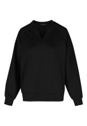 Bluza z dekoltem w serek B-KAYA. Czarne bluzy Volcano, s, bez wzorów, z elastanu, bez kaptura. Za 149.99 zł.