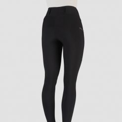 Damskie legginsy jeździeckie z pełną przyczepnością EQPRO Perfection EP. Czarne legginsy Horka, bez wzorów, z dzianiny, z podwyższonym stanem, długie. Za 321.50 zł.