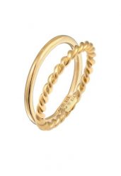 Elli Damski zestaw 2 częściowy Twisted Basic ze srebra próby 925 Sterling Silver Pierścionki 1 ct. Szare pierścionki Elli, srebrne. Za 228.99 zł.
