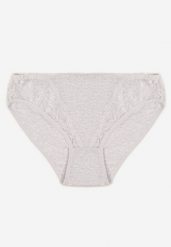Jasnoszare Bawełniane Majtki Figi Zdobione Koronką Erpolia. Szare figi Born2be, l, z aplikacjami, z bawełny. Za 9.99 zł.