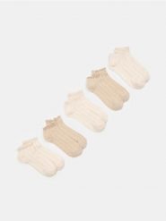 Strukturalne skarpetki z bawełną 5 pack - beżowy. Brązowe skarpety Sinsay, bez wzorów, z bawełny. Za 15.99 zł.