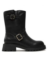Pepe Jeans Botki PLS50567 Czarny. Czarne botki Pepe Jeans, bez wzorów, z jeansu, bez obcasa, na płaskiej podeszwie, bez zapięcia. Za 669.99 zł.