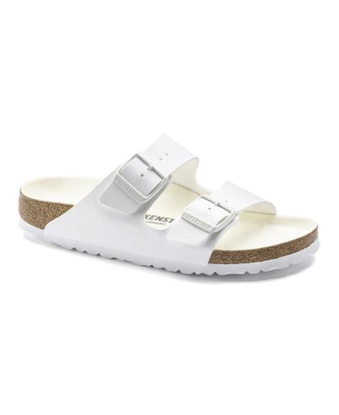 Klapki damskie Birkenstock Arizona. Klapki Birkenstock, bez wzorów, z materiału, bez obcasa. Za 579.00 zł.