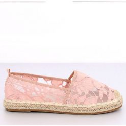 Espadryle ażurowe różowe 68-130 Pink. Czerwone espadryle ButyModne, w ażurowe wzory, z koronki, bez obcasa, bez zapięcia. W wyprzedaży za 59.00 zł.