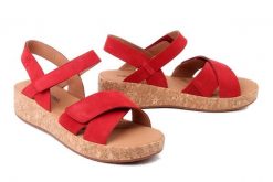 JOSEF SEIBEL 69603 724 400 Evita 03 rot, sandały damskie. Czerwone sandały Josef Seibel, bez wzorów, ze skóry, bez obcasa, bez zapięcia. Za 339.92 zł.