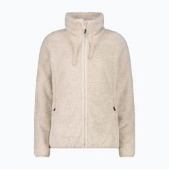 Bluza polarowa damska CMP 36P2506. Brązowe bluzy CMP, bez wzorów, z materiału, bez kaptura. Za 289.99 zł.