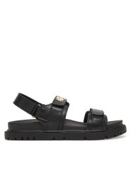 MEXX Sandały MX/020C-HY Czarny. Czarne sandały Mexx, bez wzorów, ze skóry, bez obcasa, na płaskiej podeszwie, bez zapięcia. Za 249.99 zł.