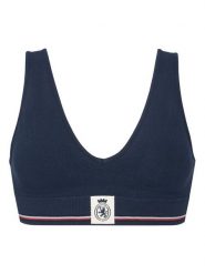 Tommy Hilfiger Biustonosz top UW0UW06062 Granatowy. Niebieskie biustonosze TOMMY HILFIGER, bez wzorów, z bawełny. Za 219.99 zł.