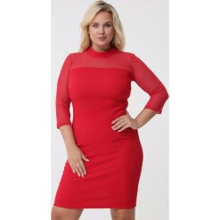 Czerwona Sukienka Nanette. Czerwone sukienki Born2be, na co dzień, l, bez wzorów, z dzianiny, wizytowe, bez kołnierzyka, bez ramiączek, midi, proste. Za 69.99 zł.