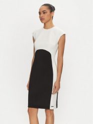 Calvin Klein Sukienka koktajlowa K20K207899 Czarny Slim Fit. Czarne sukienki Calvin Klein, bez wzorów, z syntetyku, wizytowe, bez kołnierzyka, bez ramiączek. Za 399.99 zł.