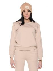 Bluza z bawełna z zamek błyskawiczny na co dzień. Czarne bluzy LEONE 1947 APPAREL, s, bez wzorów, z bawełny, bez kaptura. Za 273.65 zł.