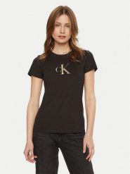 Calvin Klein Jeans T-Shirt Gradient J20J224982 Czarny Slim Fit. Czarne t-shirty Calvin Klein Jeans, s, bez wzorów, z bawełny, bez kołnierzyka, bez ramiączek. Za 99.99 zł.