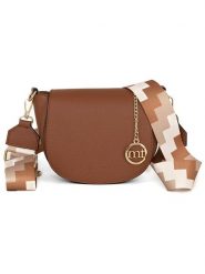 Mia Tomazzi Skórzana torebka w kolorze jasnobrązowym - 19 x 17 x 6,5 cm rozmiar: onesize. Brązowe torby na ramię Mia Tomazzi, bez wzorów, z materiału, na ramię, bez dodatków. Za 298.45 zł.
