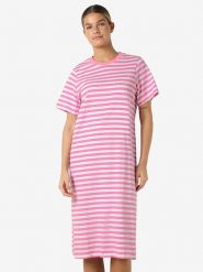 Noisy may Sukienka "Ember" w kolorze jasnoróżowo-białym rozmiar: L. Różowe sukienki Noisy may, l, bez wzorów, z bawełny, bez kołnierzyka, bez ramiączek, midi. Za 104.99 zł.