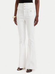 Guess Jeansy W6GA14 D0857 Kremowy Slim Fit. Białe jeansy Guess, z aplikacjami. Za 614.99 zł.