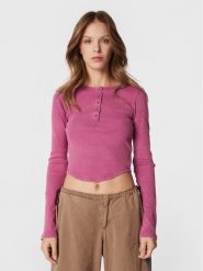 BDG Urban Outfitters Bluzka 75260075 Różowy Regular Fit. Czerwone bluzki BDG Urban Outfitters, l, bez wzorów, z bawełny, bez kołnierzyka, bez ramiączek. Za 149.99 zł.
