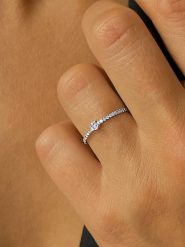 OR Carats Złoty pierścionek z diamentami rozmiar: 52. Szare pierścionki OR Carats, z diamentem, złote. Za 568.34 zł.