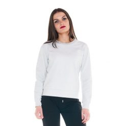Bluza z bawełna z ściągacze na co dzień na siłownię. Szare bluzy LEONE 1947 APPAREL, bez wzorów, z bawełny, bez kaptura. W wyprzedaży za 124.24 zł.