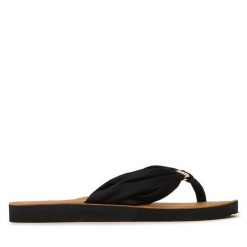 Japonki Tommy Hilfiger. Niebieskie klapki TOMMY HILFIGER, bez wzorów, bez obcasa. Za 149.99 zł.