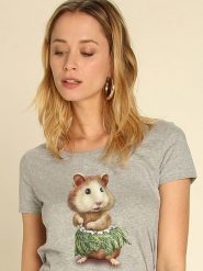 WOOOP Koszulka "Hamster Hula" w kolorze szarym rozmiar: XXL. Szare bluzki Wooop, xxl, bez wzorów, bez kołnierzyka, bez ramiączek. Za 79.03 zł.