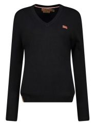 Geographical Norway Sweter "Falonne" w kolorze czarnym rozmiar: L. Czarne swetry Geographical Norway, l, bez wzorów, bez ramiączek. Za 116.95 zł.