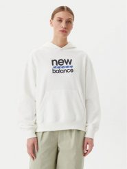 New Balance Bluza Sport Graphic WT51519 Biały Relaxed Fit. Białe bluzy New Balance, m, bez wzorów, z bawełny, bez kaptura. Za 149.99 zł.