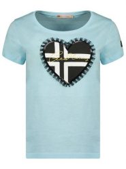 Geographical Norway Koszulka "Jeduction" w kolorze jasnoniebieskim rozmiar: M. Niebieskie bluzki Geographical Norway, m, bez wzorów, z bawełny, bez kołnierzyka, bez ramiączek. Za 48.05 zł.