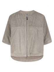 Milestone Skórzana kurtka "Clodia" w kolorze szarym rozmiar: 40. Szare kurtki Milestone, bez wzorów, ze skóry, bez kaptura. Za 404.99 zł.