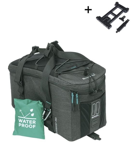 BASIL Discovery 365D MIK torba na bagażnik 9L czarna. Czarne torby na ramię BASIL, bez wzorów, z materiału, sportowe, na ramię, bez dodatków. Za 370.49 zł.