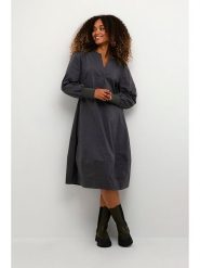 CULTURE Sukienka w kolorze antracytowym rozmiar: XL. Czarne sukienki Culture, xl, bez wzorów, bez kołnierzyka, bez ramiączek, midi, rozkloszowane. Za 180.49 zł.