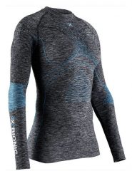 X-Bionic Zimowa koszulka sportowa w kolorze antracytowym rozmiar: XL. Czarne koszulki sportowe X BIONIC, bez wzorów, z materiału, bez ramiączek, outdoorowe. Za 341.79 zł.
