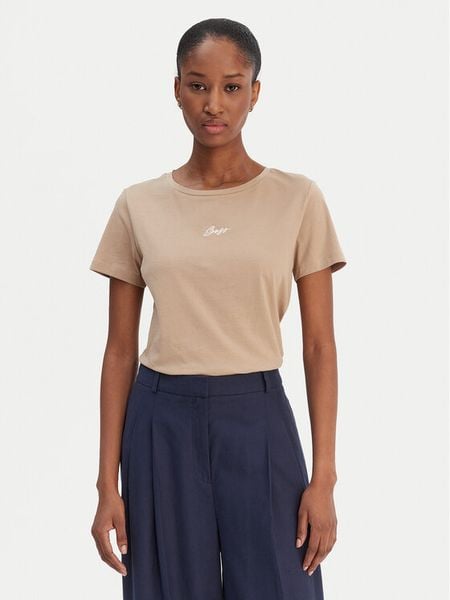 BOSS T-Shirt Elove 50554696 Brązowy Regular Fit. Brązowe t-shirty Boss, xs, bez wzorów, z bawełny, bez kołnierzyka, bez ramiączek. Za 229.99 zł.