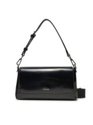 Calvin Klein Torebka Ck Must Conv Shoulder Bag_Shiny K60K612885 Czarny. Czarne torebki klasyczne Calvin Klein, bez wzorów, ze skóry, bez dodatków. Za 309.99 zł.