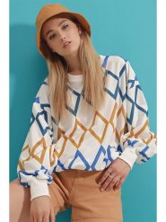 Happiness Istanbul Bluza w kolorze białym rozmiar: L. Białe bluzy Happiness Istanbul, l, bez wzorów, bez kaptura. Za 65.99 zł.