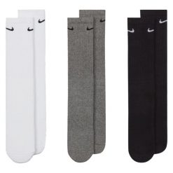 Amortyzowane Skarpety Do Butów Unisex Dla Dorosłych (zestaw 3 Sztuk). Białe skarpety Nike, bez wzorów. Za 99.99 zł.