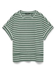 Vero Moda Koszulka w kolorze zielono-białym rozmiar: M. Zielone bluzki Vero Moda, m, bez wzorów, bez kołnierzyka, bez ramiączek. Za 102.89 zł.