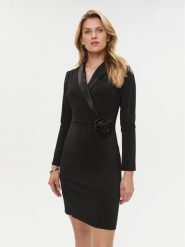 Rinascimento Sukienka koktajlowa CFC0019220002 Czarny Regular Fit. Czarne sukienki Rinascimento, xs, bez wzorów, z syntetyku, wizytowe, bez kołnierzyka, bez ramiączek. Za 319.99 zł.