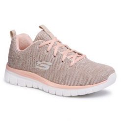 Skechers 12614 NTCL Beżowy. Brązowe obuwie sportowe Skechers, z materiału, bez zapięcia. Za 199.99 zł.
