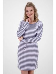 Alife and kickin Sukienka "Ellin" w kolorze niebiesko-białym rozmiar: M. Białe sukienki Alife and Kickin, na co dzień, m, z aplikacjami, ze skóry, bez kołnierzyka, bez ramiączek, mini, proste. Za 82.99 zł.