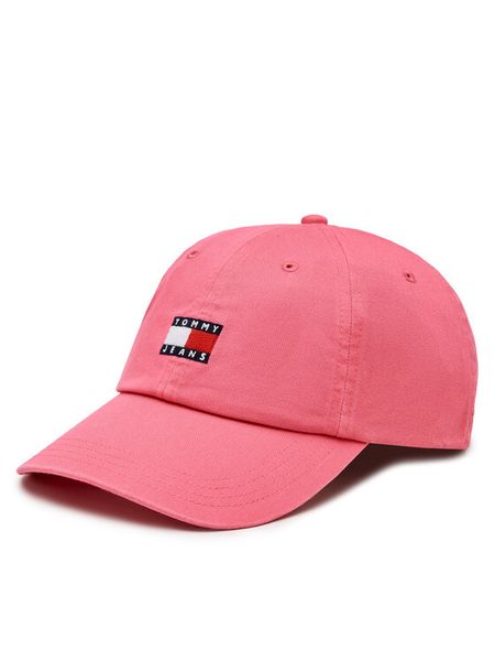 Tommy Jeans Czapka z daszkiem Heritage AW0AW15848 Różowy. Czerwone czapki Tommy Jeans, bez wzorów, z bawełny. Za 89.99 zł.