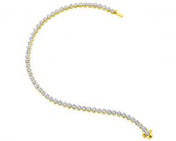 Bransoletka z żółtego złota z diamentami - 18 cm - 1,74 ct - próba 585. Żółte bransoletki Apart, z diamentem, złote. Za 23,990.00 zł.