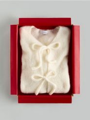 Kardigan z wełną alpaki - złamana biel. Kardigany Reserved, l, bez wzorów, z dzianiny. Za 259.99 zł.