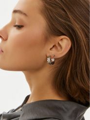 Calvin Klein Kolczyki 35000249 Srebrny. Szare kolczyki Calvin Klein, metalowe. Za 219.99 zł.