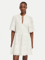 BOSS Sukienka letnia C_Denvita 50559091 Biały Regular Fit. Białe sukienki Boss, na lato, bez wzorów, z bawełny, bez kołnierzyka, bez ramiączek. Za 1,249.00 zł.