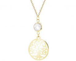 Złoty naszyjnik z cyrkonią - drzewko. Żółte naszyjniki Apart, z cyrkonią, złote. Za 1,359.00 zł.