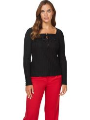 Heine Koszulka w kolorze czarnym rozmiar: 46. Czarne bluzki Heine, bez wzorów, bez kołnierzyka, bez ramiączek. Za 43.99 zł.