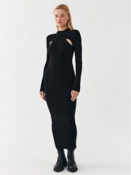 Hugo Sukienka dzianinowa 50493747 Czarny Slim Fit. Czarne sukienki Hugo, xs, bez wzorów, z dzianiny, bez kołnierzyka, bez ramiączek. Za 1,399.00 zł.