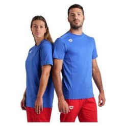 Koszulka Arena Team T-Shirt Panel junior. Niebieskie koszulki sportowe Arena, bez wzorów, bez ramiączek, do pływania. Za 99.00 zł.